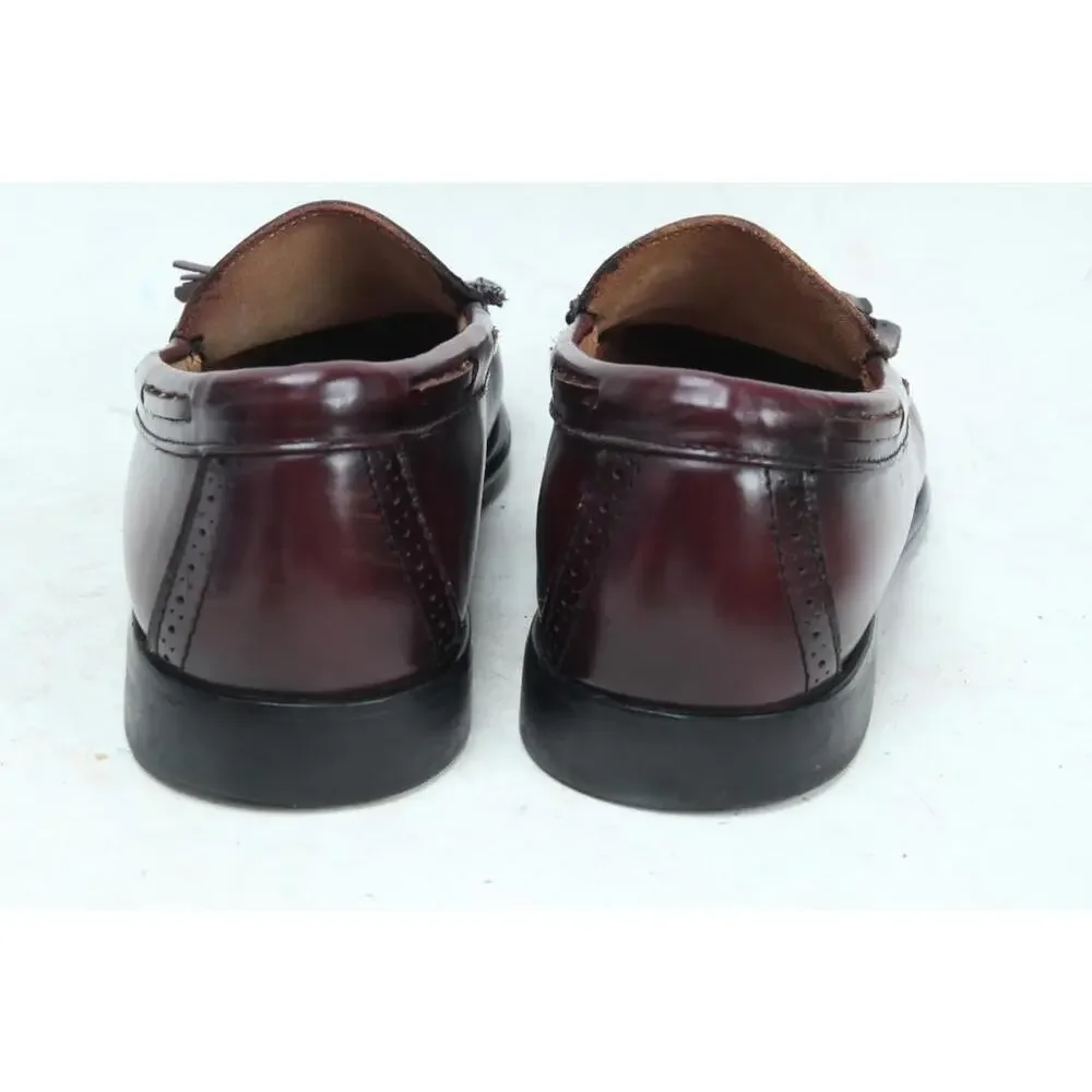 G.H. Bass & Co. Weejuns Burgundy Leather Kiltie Tassel Loafers shoes 9 D